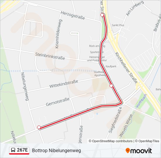 267E Bus Line Map