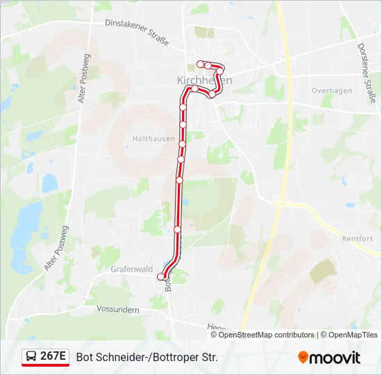 267E Bus Line Map