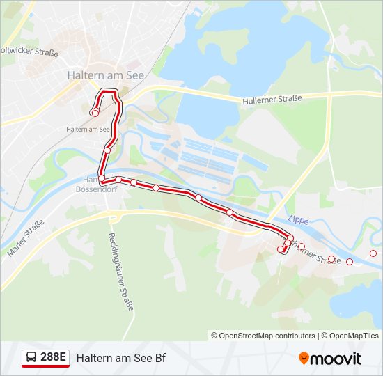 288E Bus Line Map