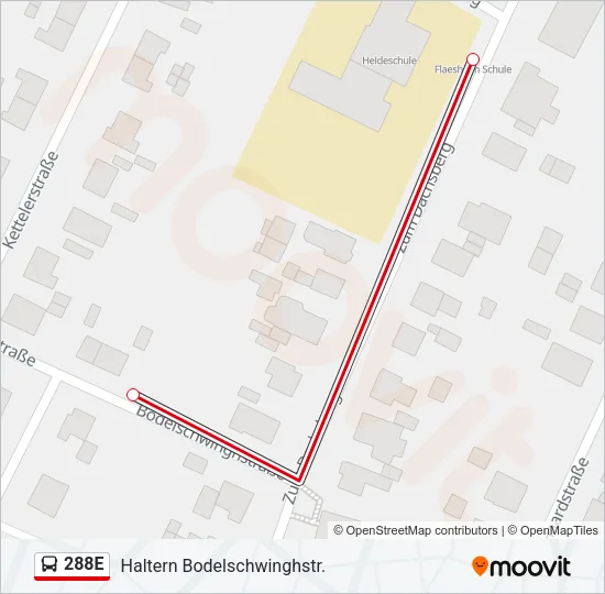 Buslinie 288E Karte