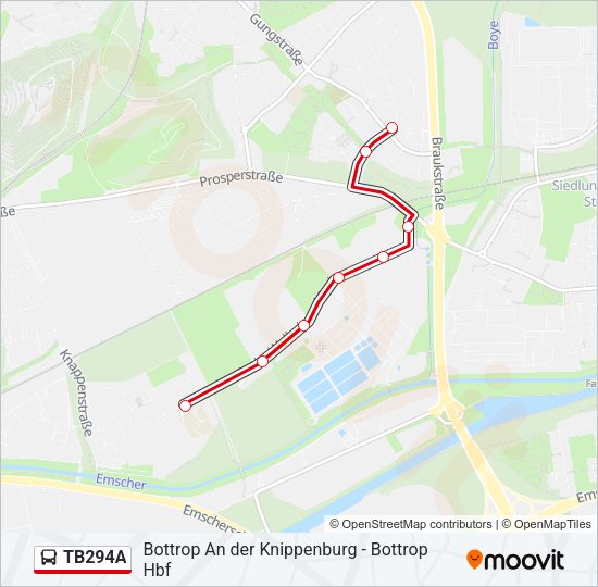 TB294A Bus Line Map