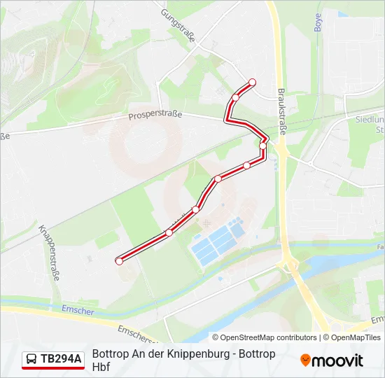 TB294A Bus Line Map