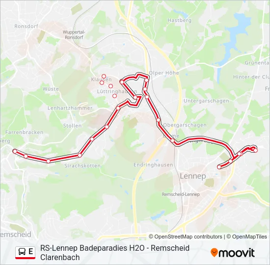E Bus Line Map