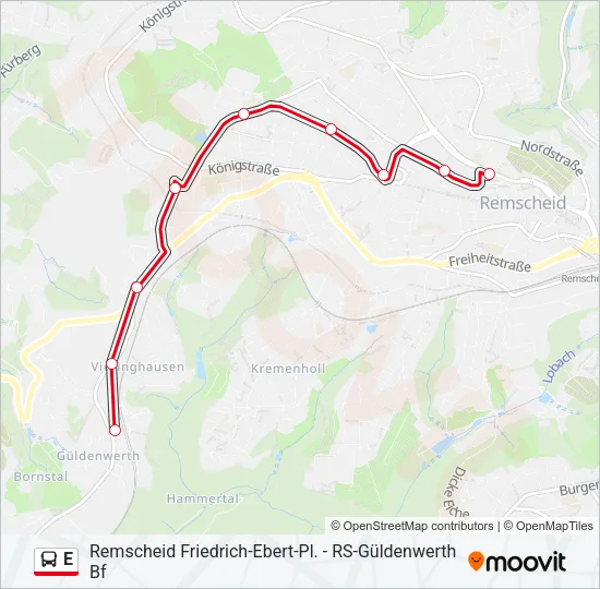 E Bus Line Map