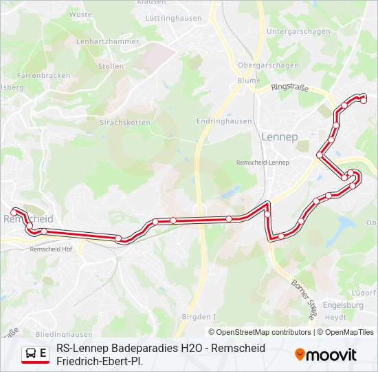 E Bus Line Map