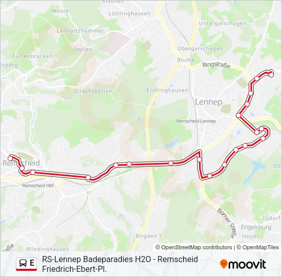 E Bus Line Map
