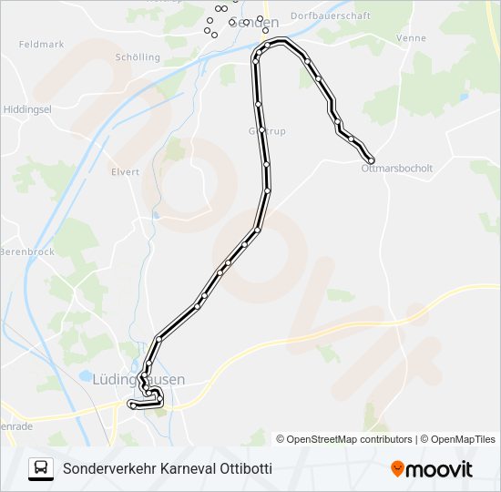 Автобус SF OTTMARSBOCHOLT: карта маршрута