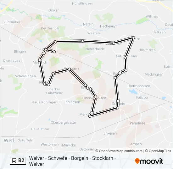 B2 Bus Line Map