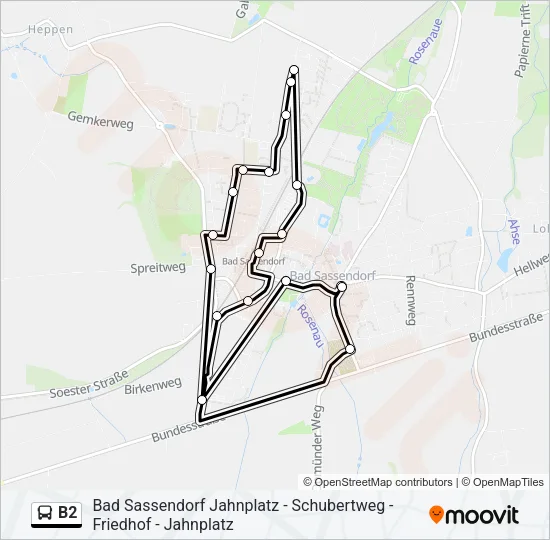 B2 Bus Line Map