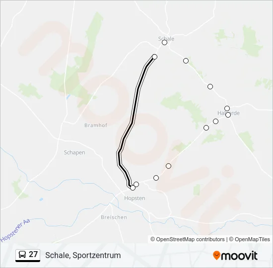 27 Bus Line Map
