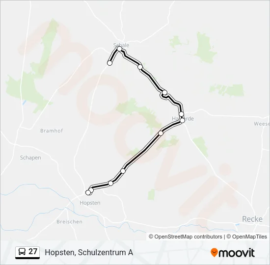 27 Bus Line Map