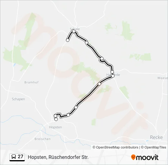 Автобус 27: карта маршрута