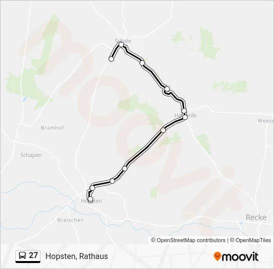 Автобус 27: карта маршрута