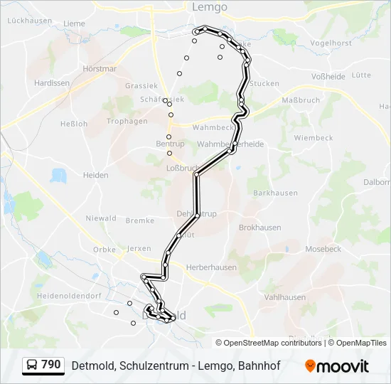 790 Bus Line Map
