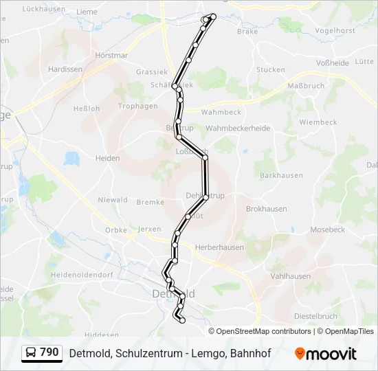 790 Bus Line Map