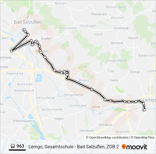 963 Bus Line Map
