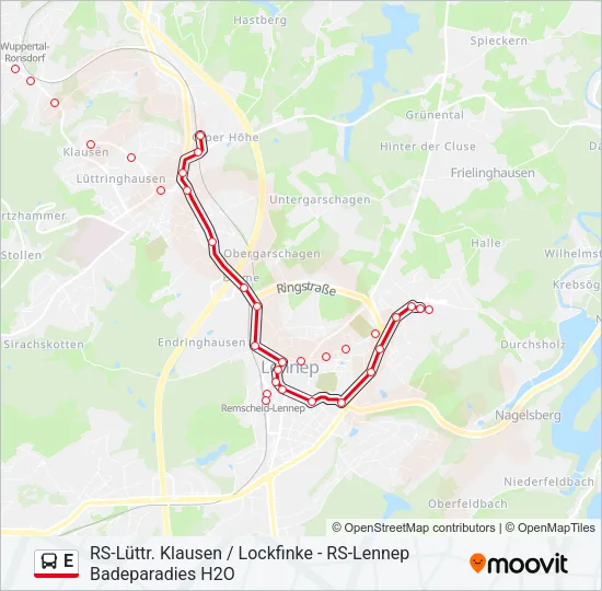 E Bus Line Map