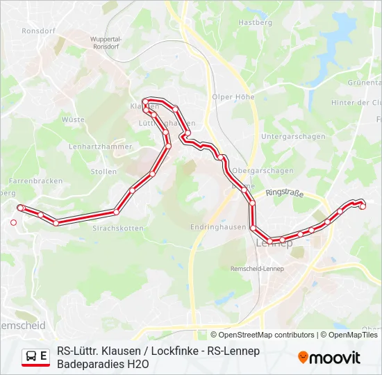 E Bus Line Map