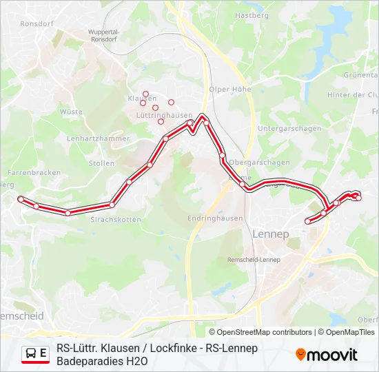 E Bus Line Map