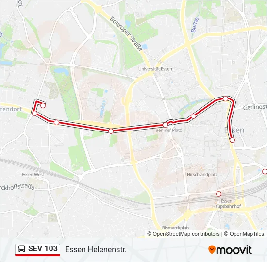 SEV 103 Bus Line Map