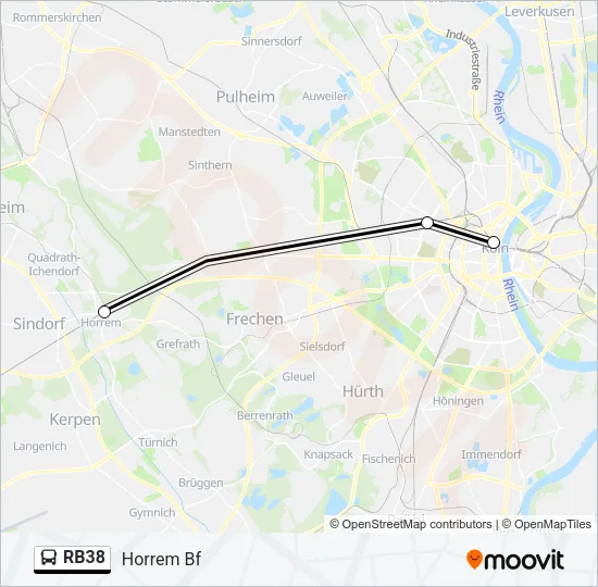 RB38 Bus Line Map