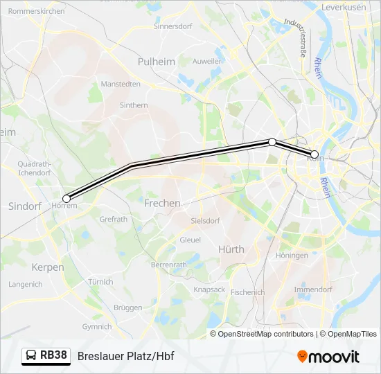 RB38 Bus Line Map