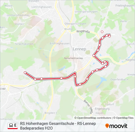 E Bus Line Map
