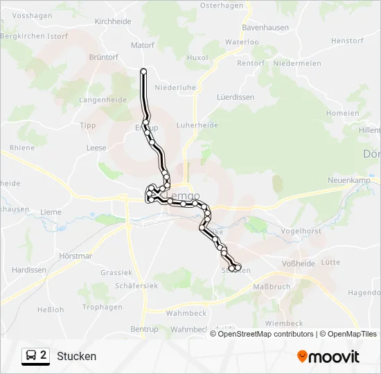 2 Bus Line Map
