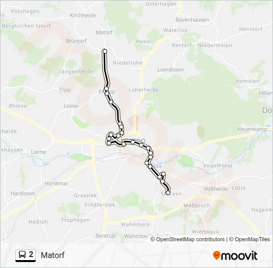 2 Bus Line Map
