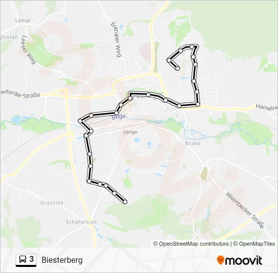 3 Bus Line Map