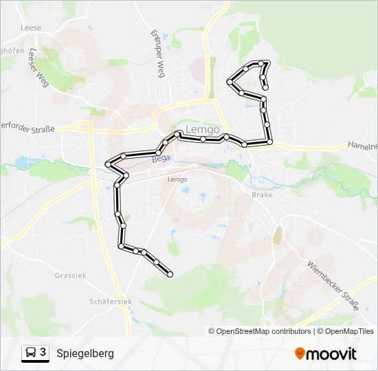 3 Bus Line Map