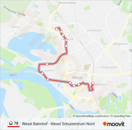 78 Bus Line Map