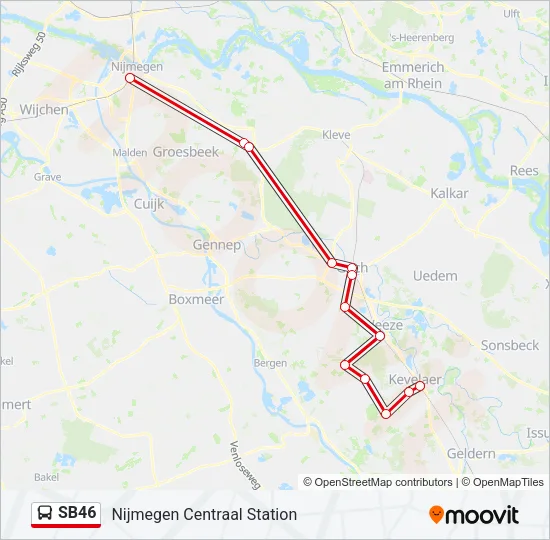 SB46 Bus Line Map