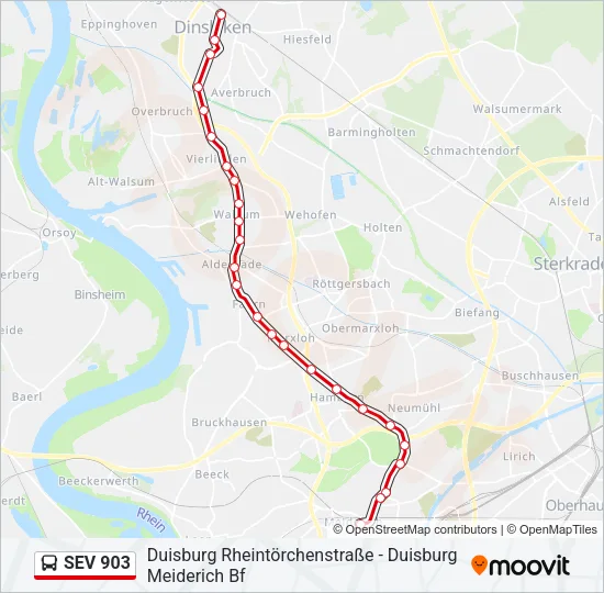 SEV 903 Bus Line Map