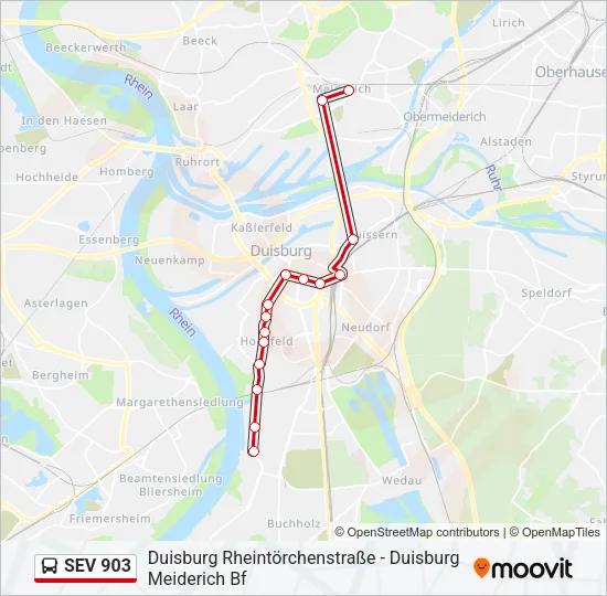 SEV 903 Bus Line Map