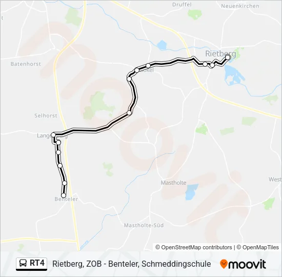 RT4 Bus Line Map