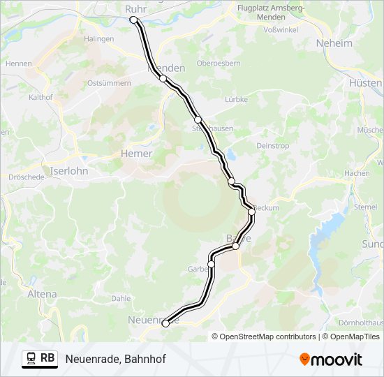 RB Train Line Map