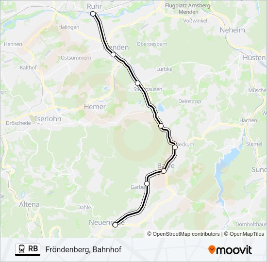 RB Train Line Map
