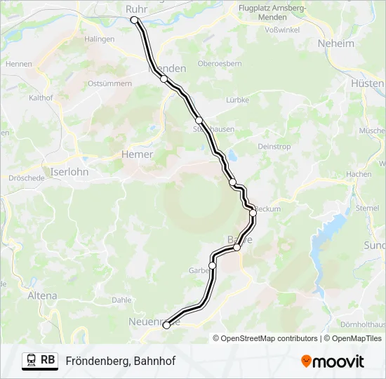 RB Train Line Map