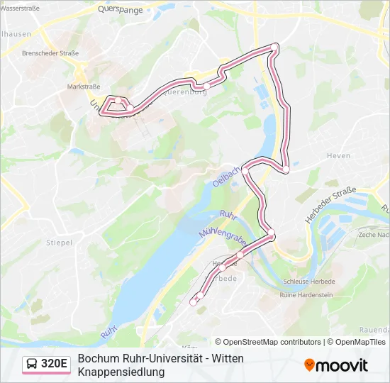320E Bus Line Map