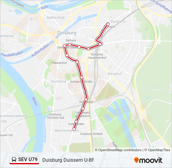 SEV U79 Bus Line Map
