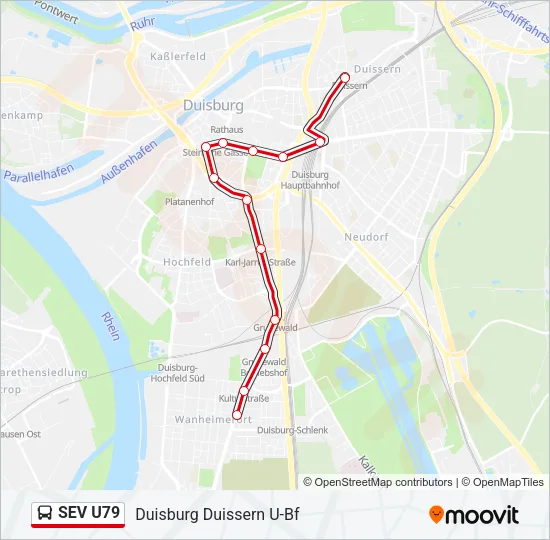 SEV U79 Bus Line Map