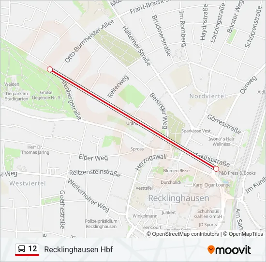 12 Bus Line Map