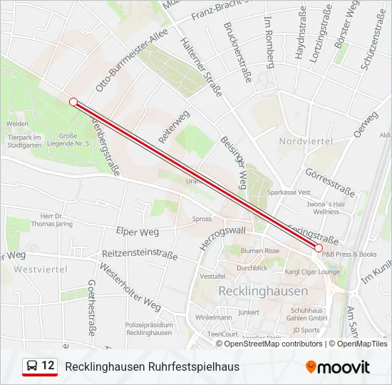 12 Bus Line Map