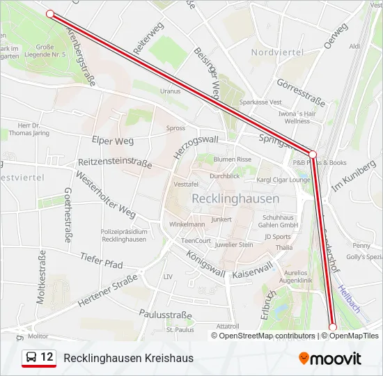 12 Bus Line Map