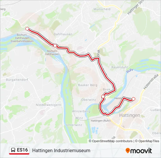 ES16 Bus Line Map