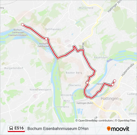 ES16 Bus Line Map