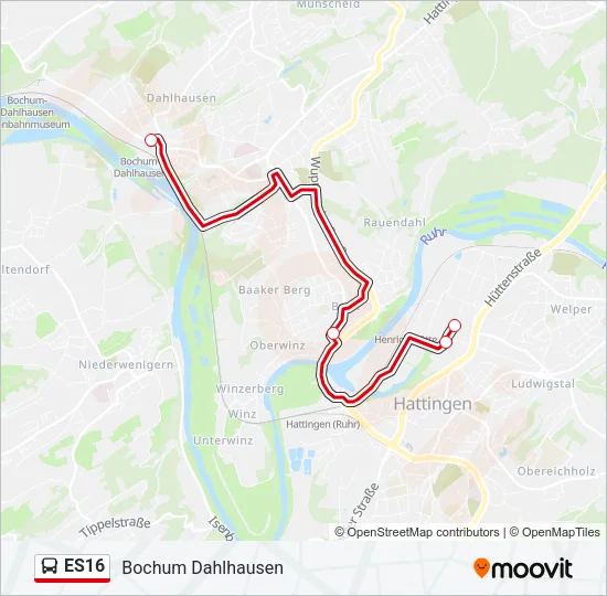 ES16 Bus Line Map