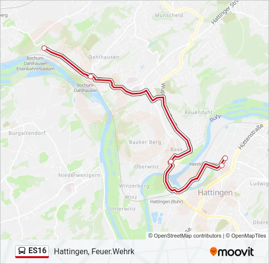 ES16 Bus Line Map