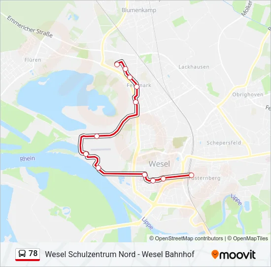 78 Bus Line Map